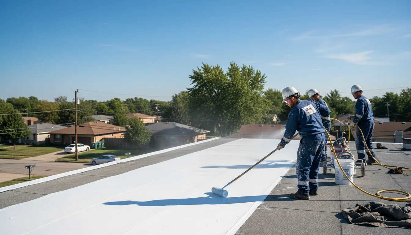 Commercial roof coating in Wellman, TX near me